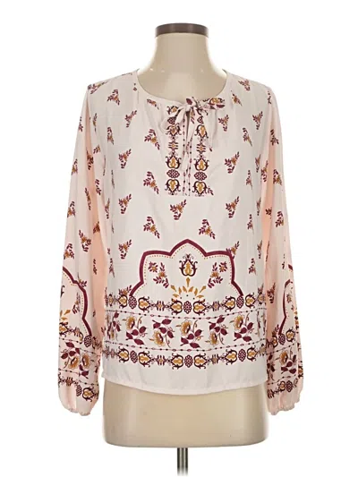 Pre-owned B Collection By Bobeau 3/4 Sleeve Blouse In White