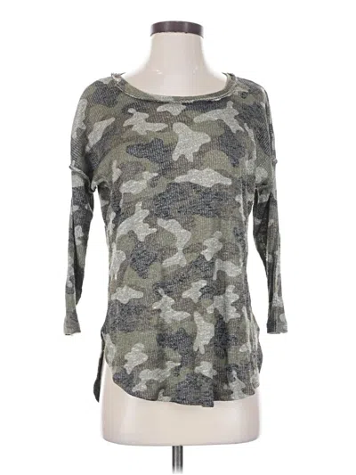 Pre-owned B Collection By Bobeau 3/4 Sleeve T-shirt In Gray