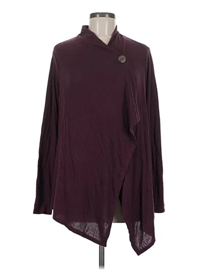 Pre-owned B Collection By Bobeau Cardigan Sweater In Burgundy