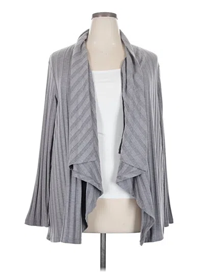 Pre-owned B Collection By Bobeau Cardigan Sweater In Gray