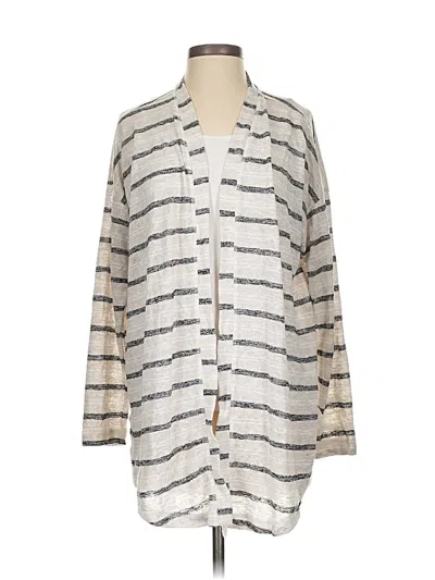 Pre-owned B Collection By Bobeau Cardigan Sweater In Silver