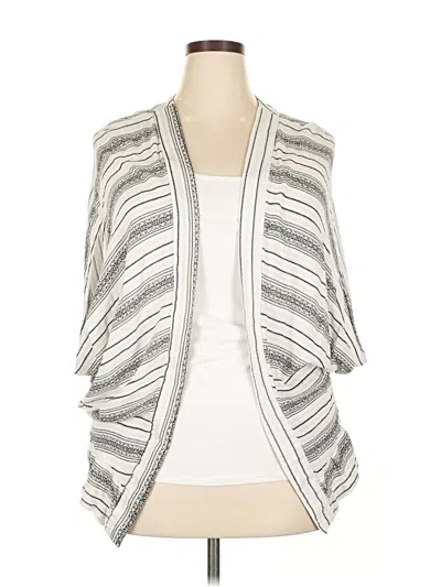 Pre-owned B Collection By Bobeau Cardigan Sweater In Silver