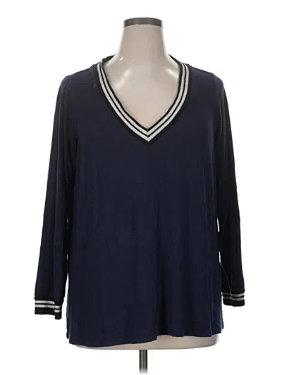 Pre-owned B Collection By Bobeau Pullover Sweater In Blue