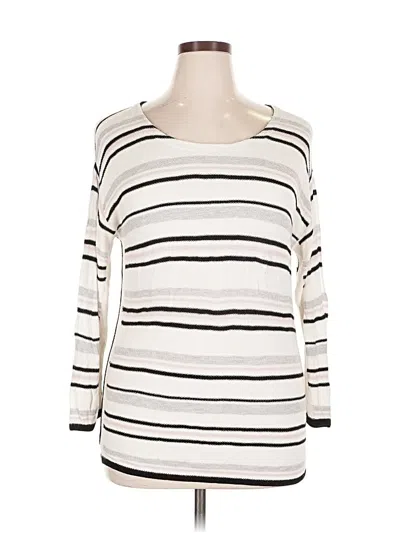 Pre-owned B Collection By Bobeau Pullover Sweater In White