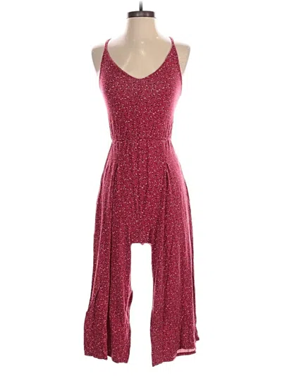 Pre-owned B Collection By Bobeau Romper In Burgundy