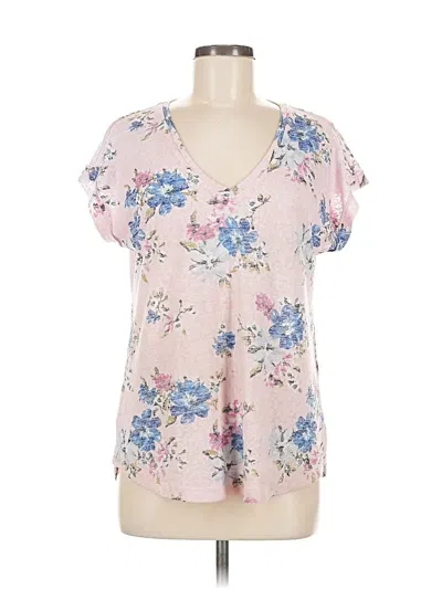 Pre-owned B Collection By Bobeau Short Sleeve Blouse In Pink