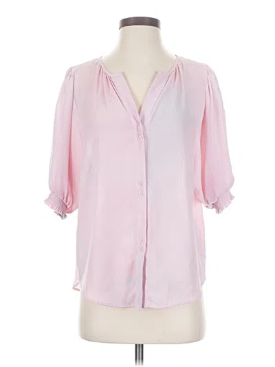 Pre-owned B Collection By Bobeau Short Sleeve Blouse In Pink