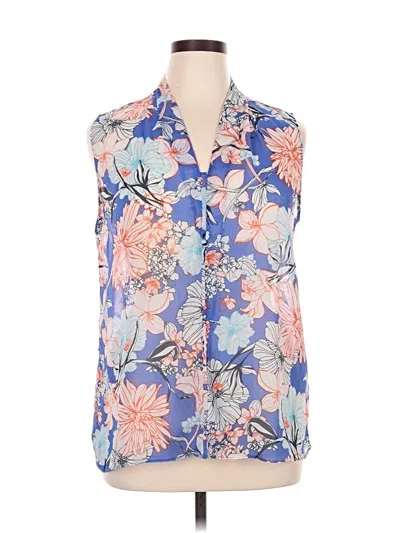 Pre-owned B Collection By Bobeau Sleeveless Blouse In Blue