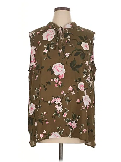 Pre-owned B Collection By Bobeau Sleeveless Blouse In Brown