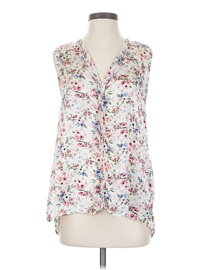 Pre-owned B Collection By Bobeau Sleeveless Blouse In White