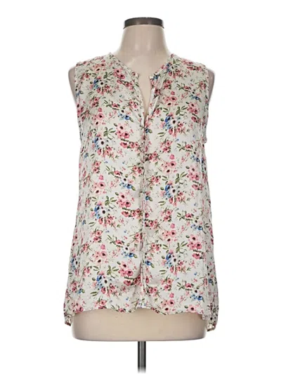 Pre-owned B Collection By Bobeau Sleeveless Blouse In White