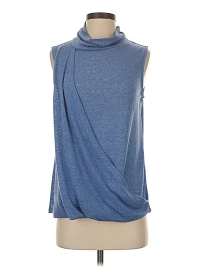Pre-owned B Collection By Bobeau Sleeveless Top Blue Cowl Neck Tops