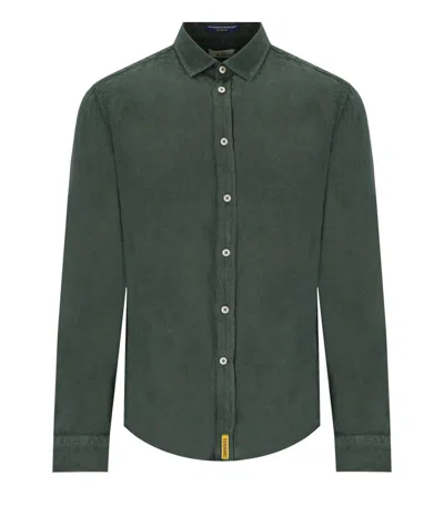 B-D BAGGIES B-D BAGGIES  BRAD MILITARY GREEN LINEN SHIRT