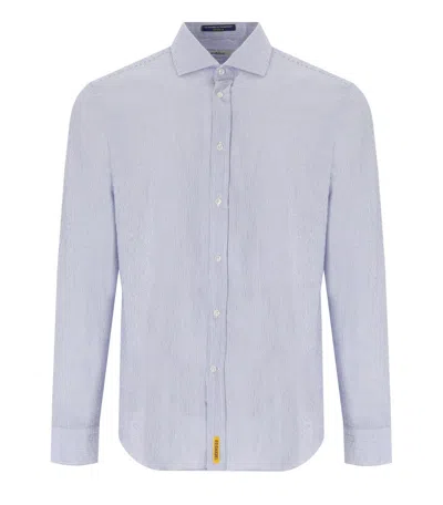 B-d Baggies Brad White Blue Micro-stripes Shirt