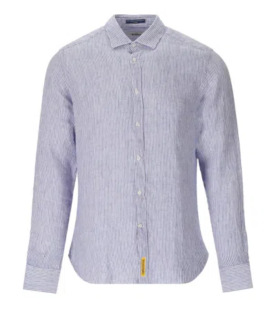 B-d Baggies Brookling Blue White Striped Shirt