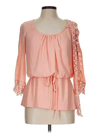 Pre-owned B Darlin 3/4 Sleeve Blouse In Pink