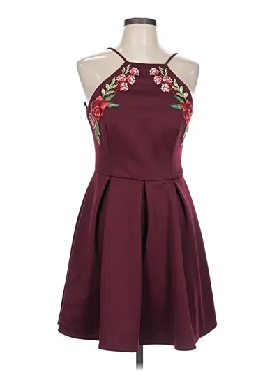 Pre-owned B Darlin Cocktail Dress In Burgundy