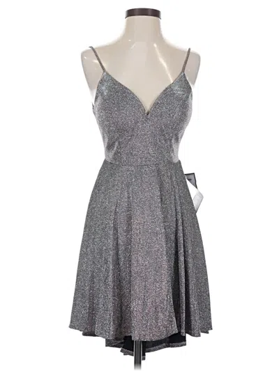 B Darlin Cocktail Dress In Gray