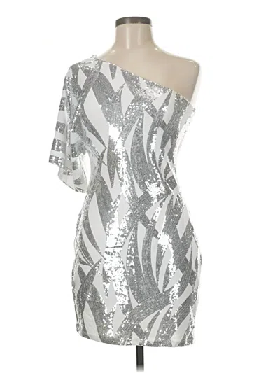 Pre-owned B Darlin Cocktail Dress In Silver