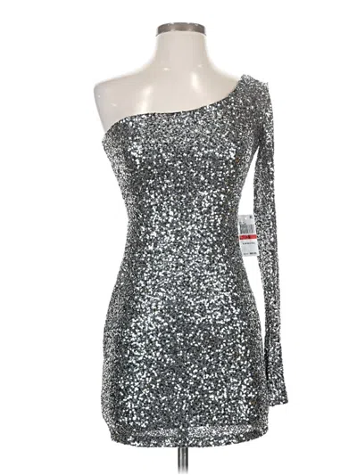 B Darlin Cocktail Dress In Silver