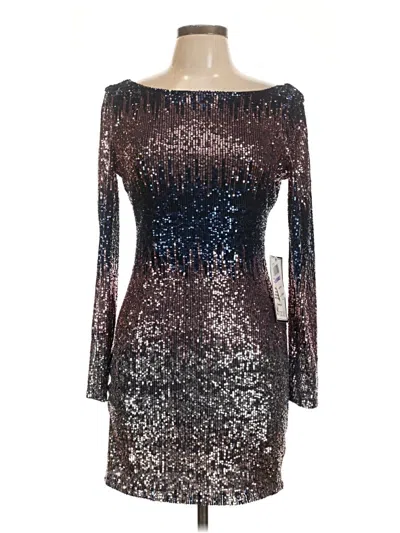 B Darlin Cocktail Dress In Silver