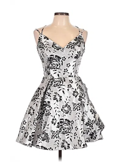 B Darlin Cocktail Dress In Silver