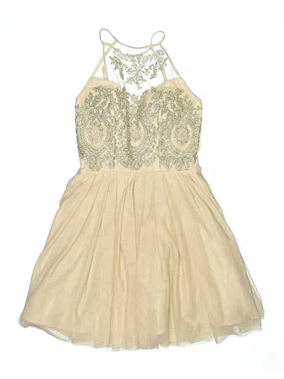 Pre-owned B Darlin Cocktail Dress In Tan