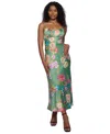 B Darlin Junior's Emma Satin Strappy-back Midi Dress In Multi