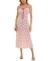 B Darlin Juniors' Floral Shoulder-tie Midi Slip Dress In Red