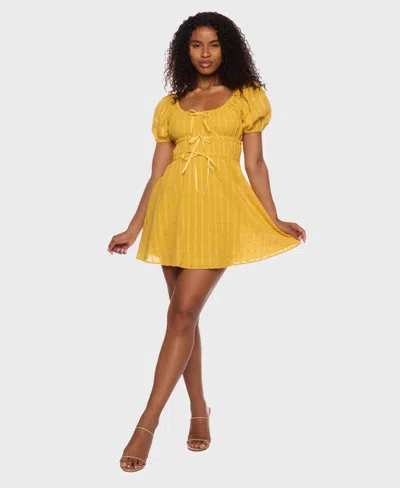 B Darlin Juniors' Short-sleeve Fit & Flare Dress
