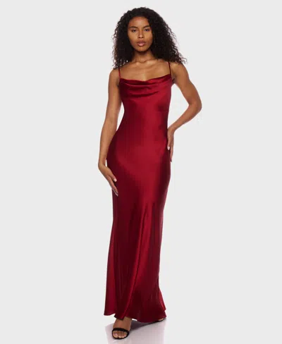 B Darlin Juniors' Sleeveless Satin Maxi Dress