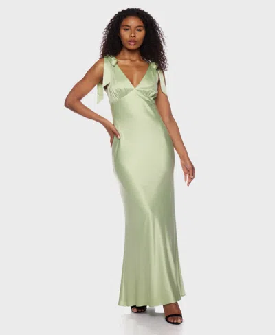 B Darlin Juniors' Sleeveless Satin Maxi Dress