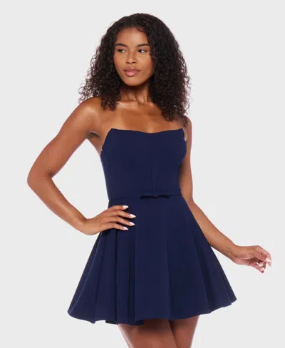 B Darlin Juniors' Sleeveless Scuba Crepe Fit & Flare Dress