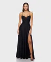 B Darlin Juniors' Sleeveless V-neck Jersey Gown, Created For Macy's In Black