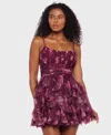 B Darlin Juniors' Taffeta Sleeveless Fit & Flare Dress
