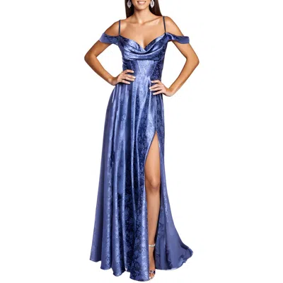 B Darlin Juniors Womens Floral Print Polyester Evening Dress