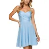 B Darlin Juniors Womens Metallic Mini Fit & Flare Dress In Multi