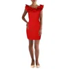 B Darlin Juniors Womens Rosette Polyester Bodycon Dress In Silver