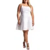 B Darlin Plus Womens Metallic Polyester Fit & Flare Dress