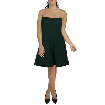 B Darlin Plus Womens Strapless Above Knee Cocktail And Party Dress In Green