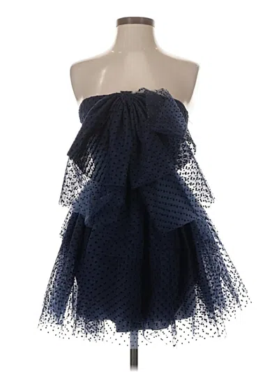 B Darlin Sleeveless Top Blue Strapless Neckline Tops