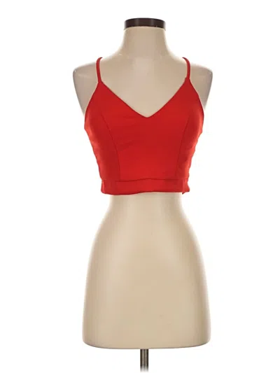 Pre-owned B Darlin Sleeveless Top Red Halter Neckline Tops