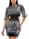 B Darlin Womens Cutout Mini Cocktail And Party Dress In Multi