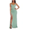 B Darlin Juniors' Glittered Open-back Sleeveless Gown In Multi