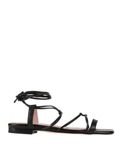B. Immagine Woman Sandals Black Size 8 Leather