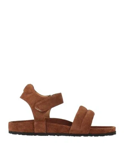 B. Immagine Woman Sandals Brown Size 8 Leather