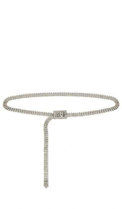 B-low The Belt Baby Farah Crystal Skinny Belt In Silver