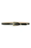 B-low The Belt Briar Croco-embossed Leather Belt In Black
