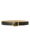 B-low The Belt Greyson Leather Belt In Black Gold