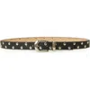 B-low The Belt Juniper Studded Leather Belt In Black Silver
